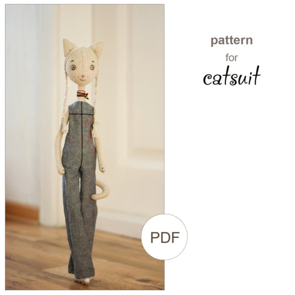 Catsuit for doll cat - pattern