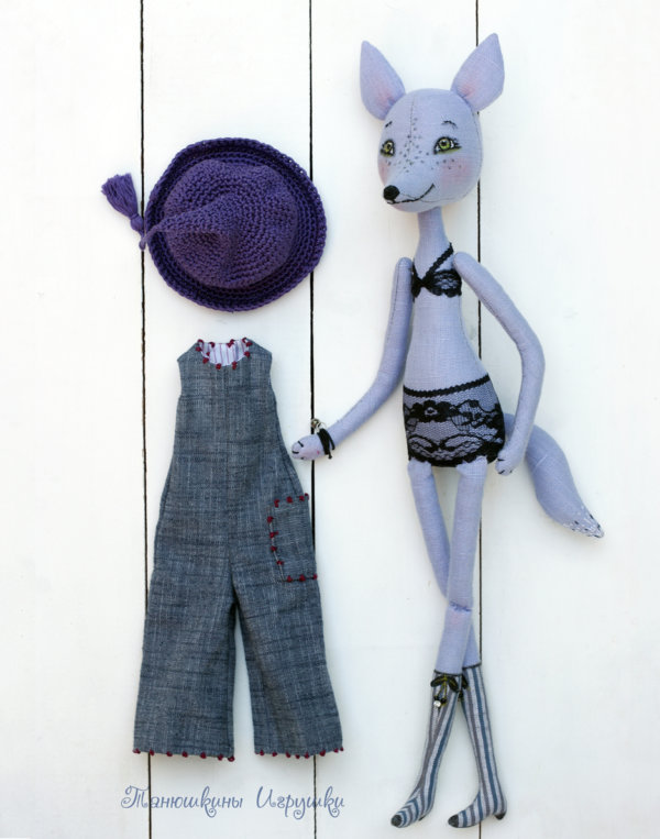 Doll fox and her clothes_doll clothes pattern