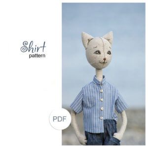 Doll shirt pattern for cat