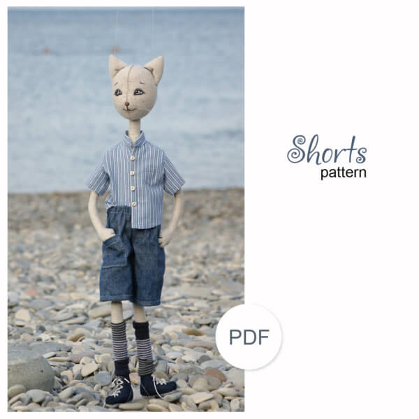 shorts pattern for doll cat