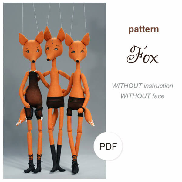 doll fox sewing pattern