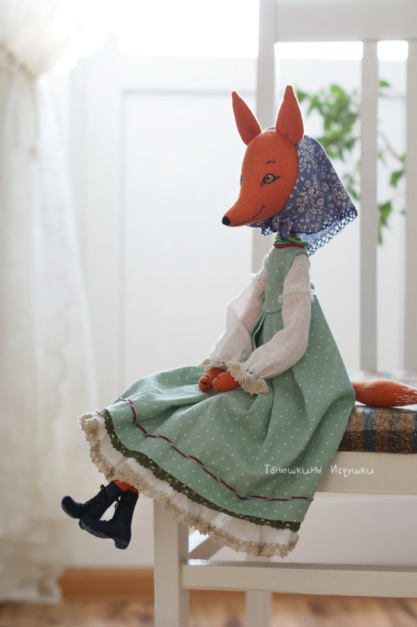 pinafore dress pattern for doll fox