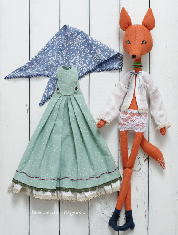 pinafore dress pattern for doll fox