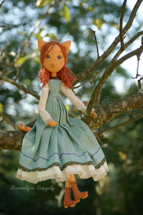 pinafore dress for doll cat