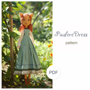 pinafore dress pattern for doll cat