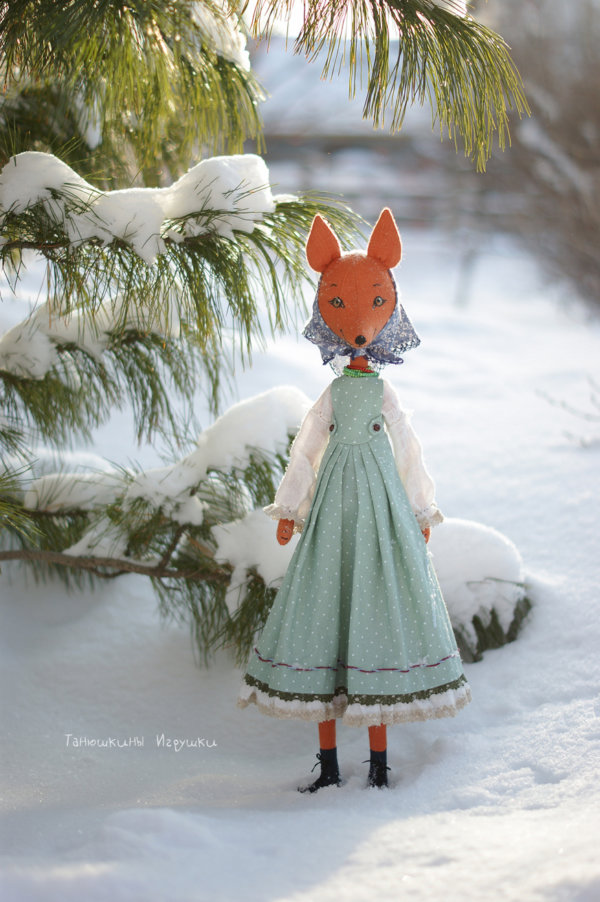 pinafore dress pattern for doll fox